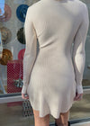 KERRI SWEATER DRESS- CREAM