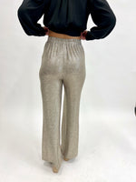 FOIL KNIT PANT- CHAMPAGNE