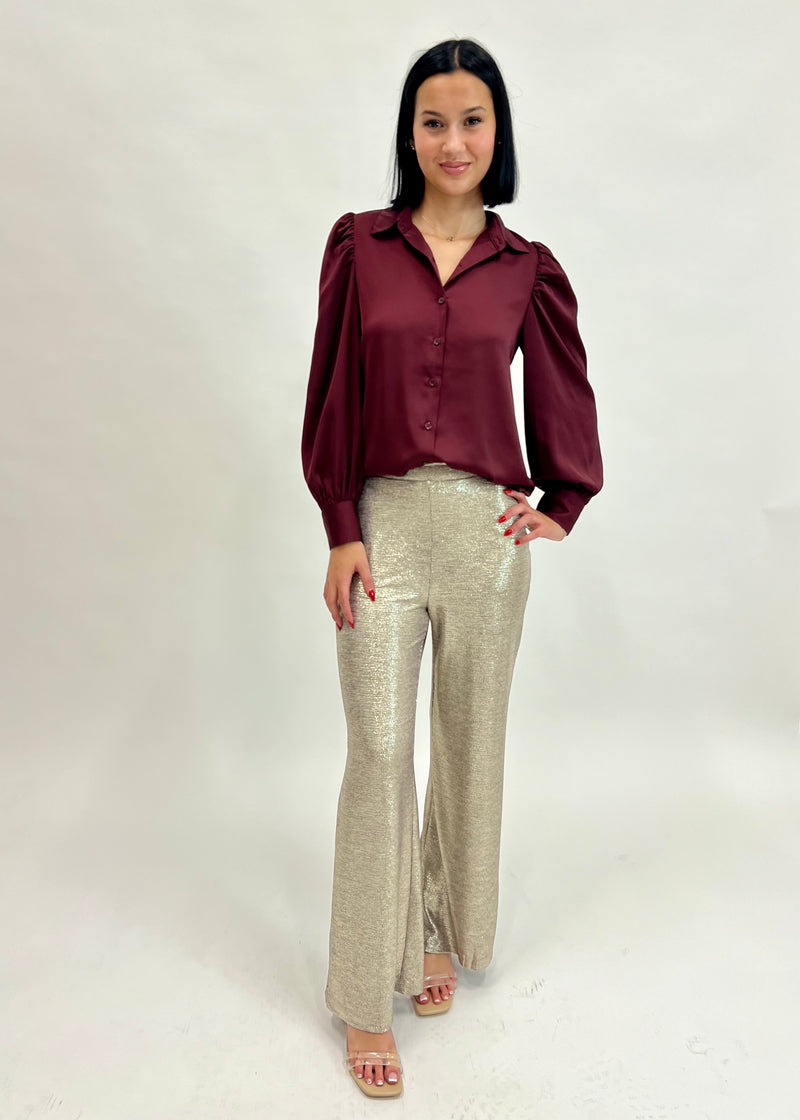 JULIETTE BUTTONDOWN BLOUSE- PLUM