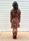 VINTAGE ROSE RUFFLE DRESS- ROSE