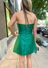 POLLY MINI STRAPLESS DRESS- GREEN