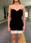 VELVET MINI DRESS- BLACK