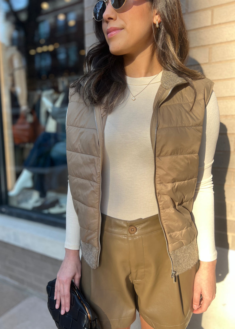 SHERA PUFF VEST- HAZEL