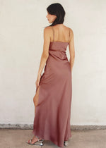 GIGI LACE SATIN MAXI DRESS- BLUSH