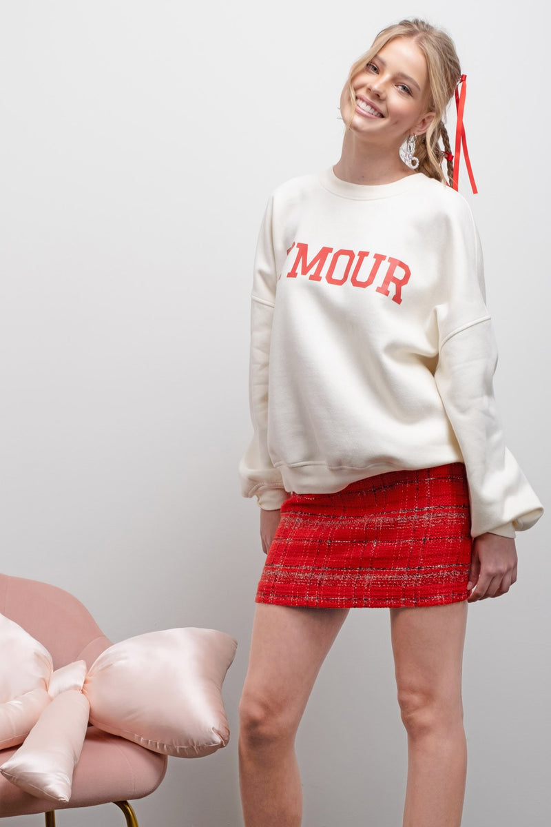 AMOUR SWEATSHIRT- IVORY