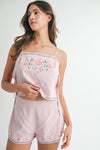 CARMEN EMBROIDERED CAMI- MAUVE