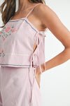 CARMEN EMBROIDERED CAMI- MAUVE