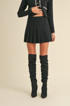 MINI PLEATED SKIRT- BLACK