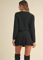 MINI PLEATED SKIRT- BLACK