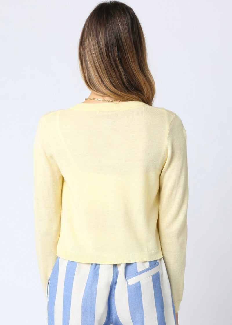 GIANNA KNIT CARDIGAN- EGG