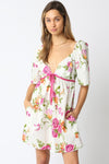 LENNOX FLORAL DRESS- WHITE FLORAL