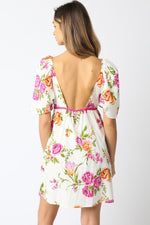 LENNOX FLORAL DRESS- WHITE FLORAL