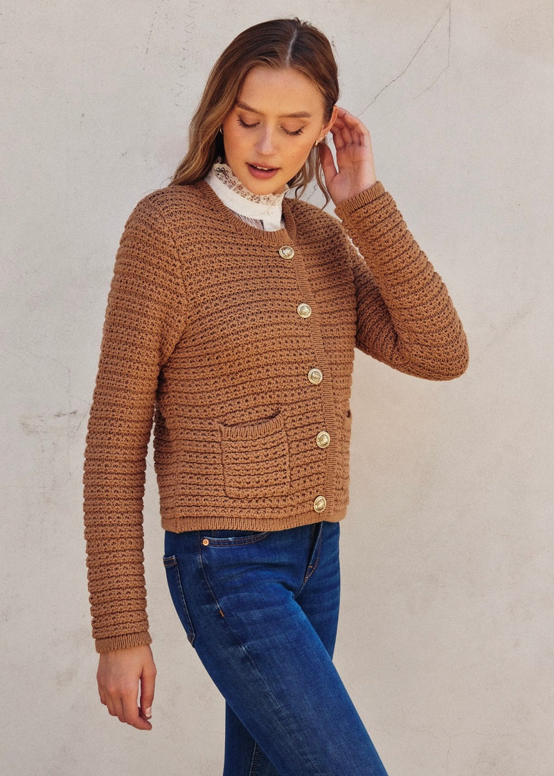 TOASTED KNIT CARDIGAN- COCO