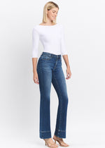 SKYLAR HIGH RISE TROUSER BOOTCUT- SNOWDROP WASH