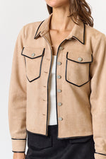 CONSTRAST SUEDE JACKET