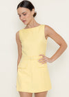 SUNNY CREW NECK ROMPER- YELLOW