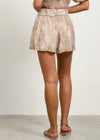 PAISLEY BELTED SHORTS- CREAM MULTI