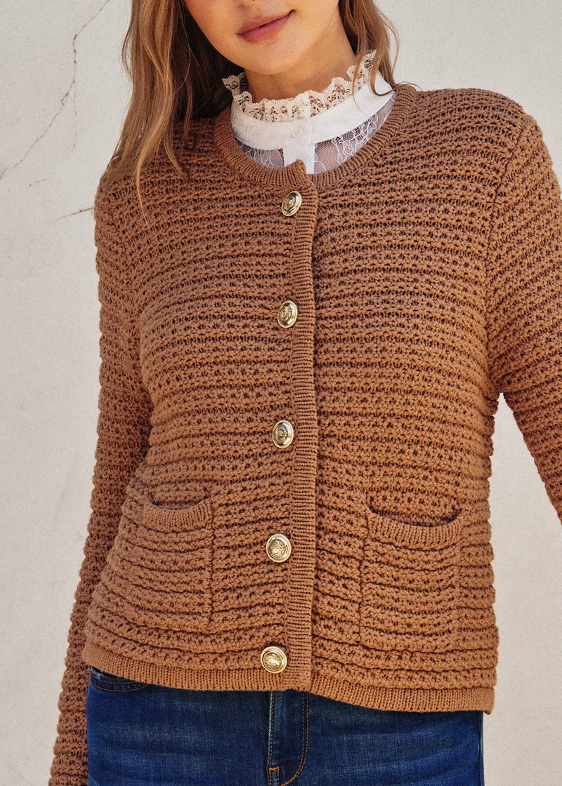 TOASTED KNIT CARDIGAN- COCO