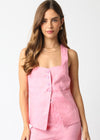 BLAIR LINEN TOP- PINK