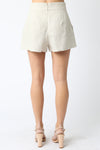 CINDY LINEN SHORTS- OATMEAL