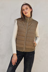 SHERA PUFF VEST- HAZEL