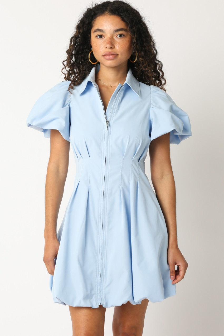 MELISSA BUBBLE DRESS- LIGHT BLUE