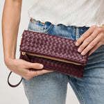 ARIA WOVEN WRISTLET- MERLOT