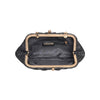 TRIANA STRAW CLUTCH- BLACK