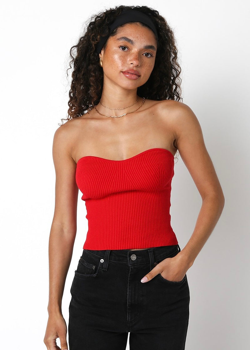 NINA TUBE TOP- RED