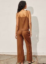 OPEN AIR PULL ON PANTS- TOBACCO BROWN