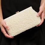 SAMIRA PEARL CLUTCH- IVORY