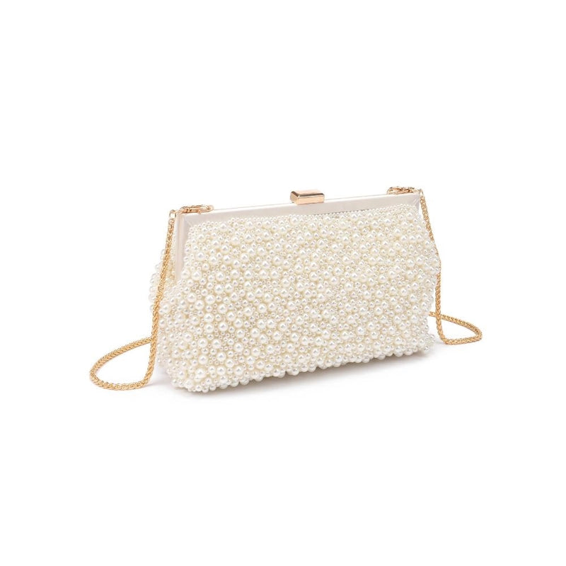 SAMIRA PEARL CLUTCH- IVORY