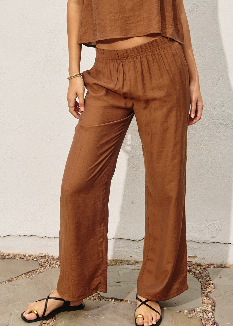 OPEN AIR PULL ON PANTS- TOBACCO BROWN