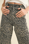 LEOPARD PRINT DENIM PANT- LEOPARD