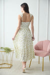 FLORAL WRAP MAXI DRESS- IVORY/YELLOW