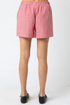 MILLIE CHECK SHORTS- RED/WHITE