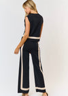 NIKKI CONTRAST PANT- BLACK