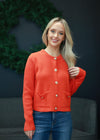 BRIGHTER RED CARDIGAN- RED