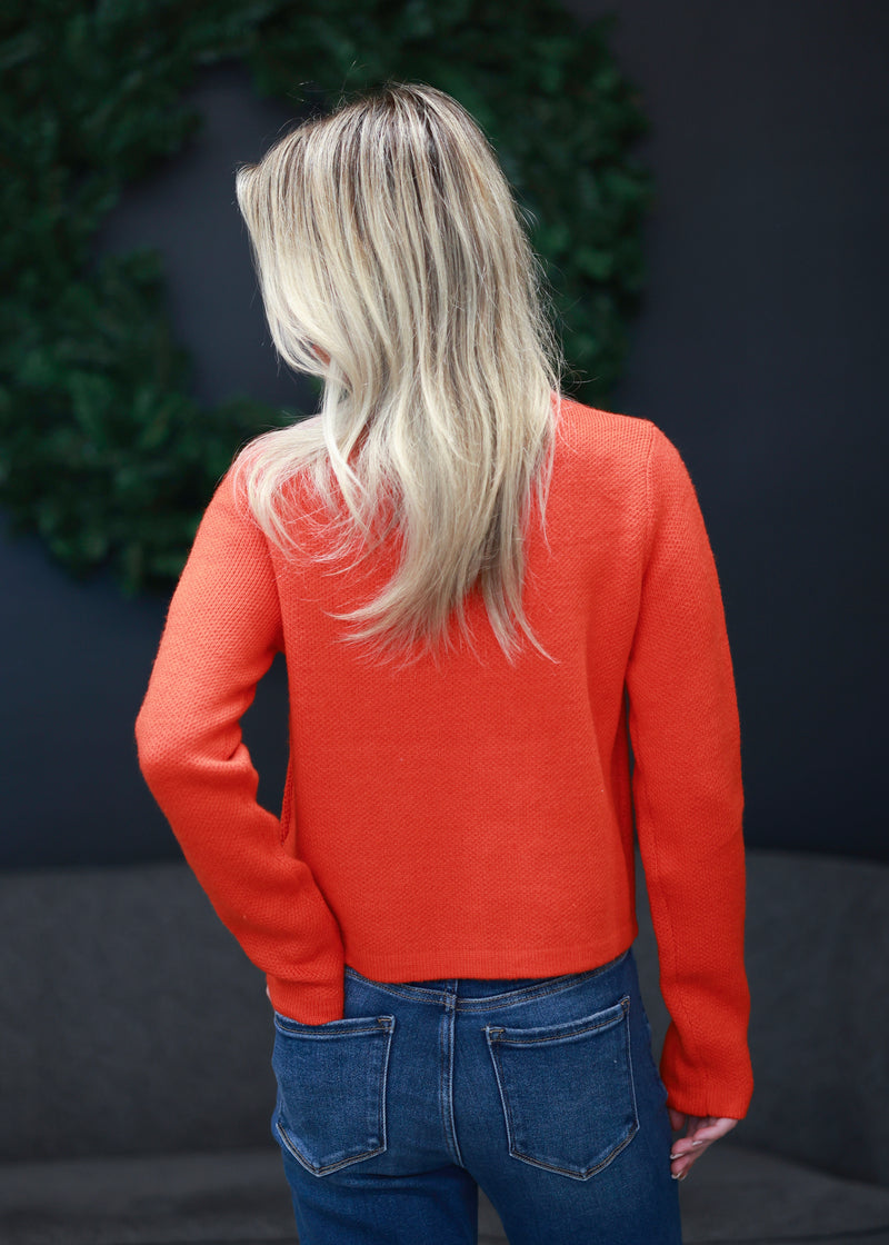 BRIGHTER RED CARDIGAN- RED