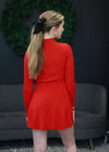 KERRI SWEATER DRESS- RED