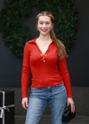 CAMILLE SWEATER- RED